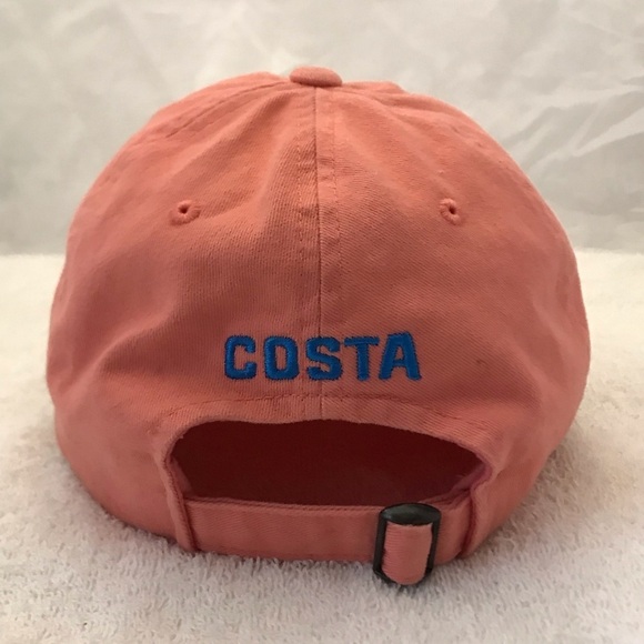 Costa "C" for Costa Rica Adjustable Light Orange Cotton Travel Baseball Cap - Picture 8 of 14